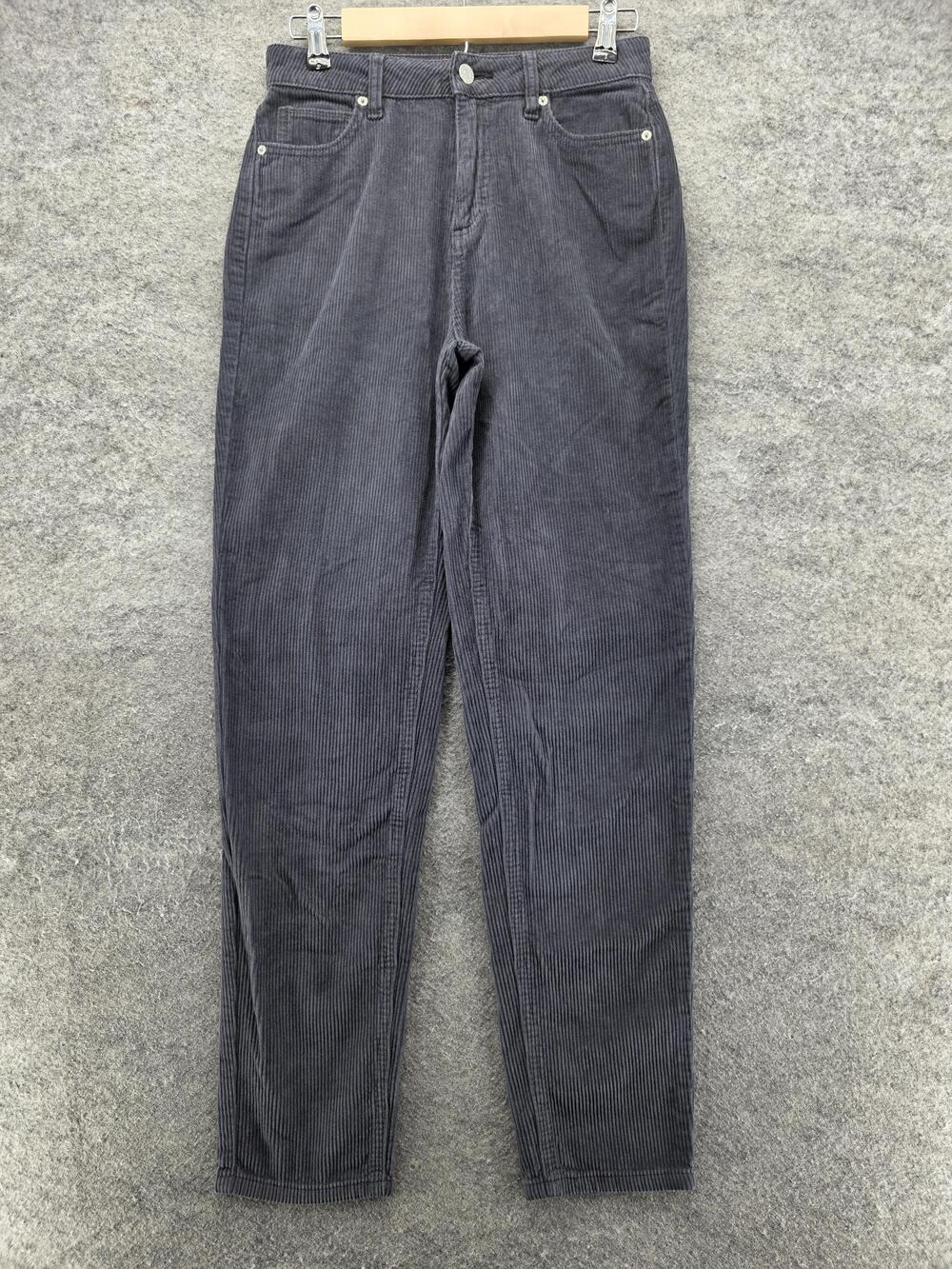BDG Mom High-Rise Jeans Womens 26 Gray Corduroy High Waist Tapered Leg Pants